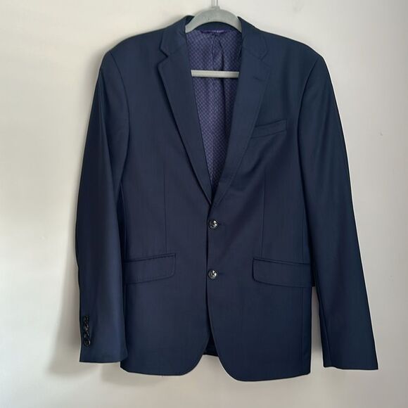 Ted Baker Endurance Blazer Men's Size 38R Navy Blue Jones CT Wool Jacket Coat - Picture 2 of 13